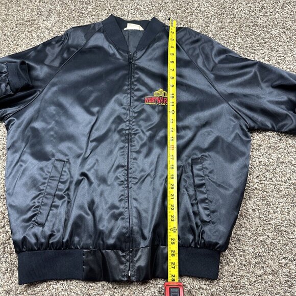 Vintage 80s 90s Westward HO Casino Mens Satin Bomber Jacket Heavily Embroidered - Picture 7 of 8